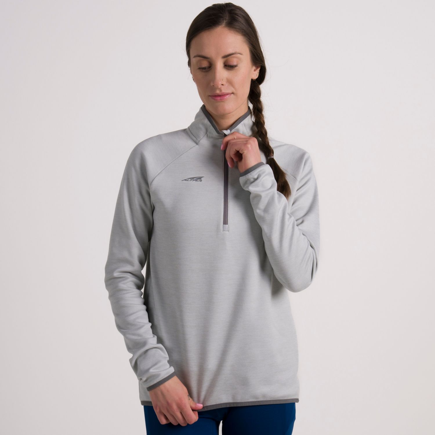 Pullover Altra Core 1/2 Zip Mujer Gris | Peru-04512879