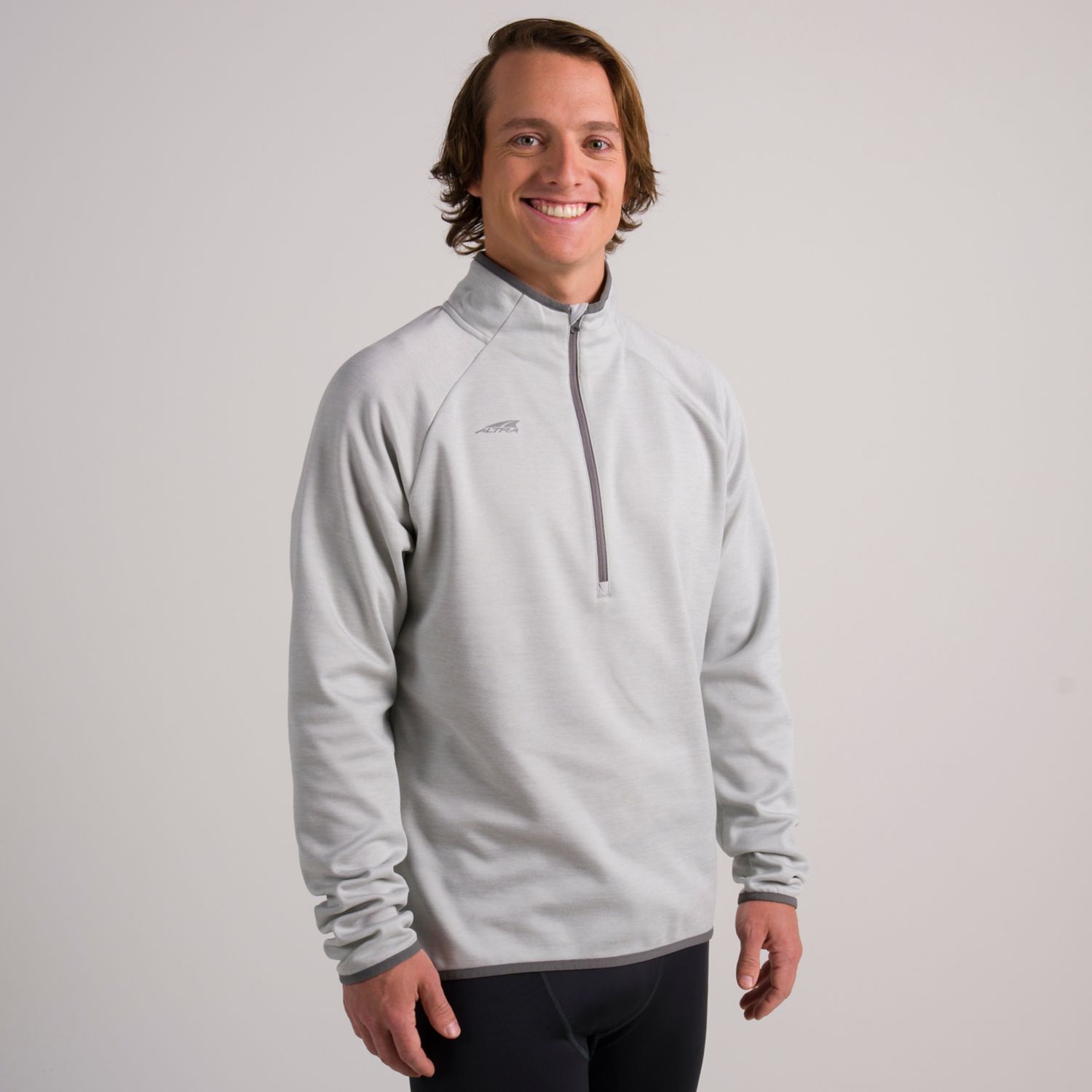 Pullover Altra Core 1/2 Zip Hombre Gris | Peru-04825619