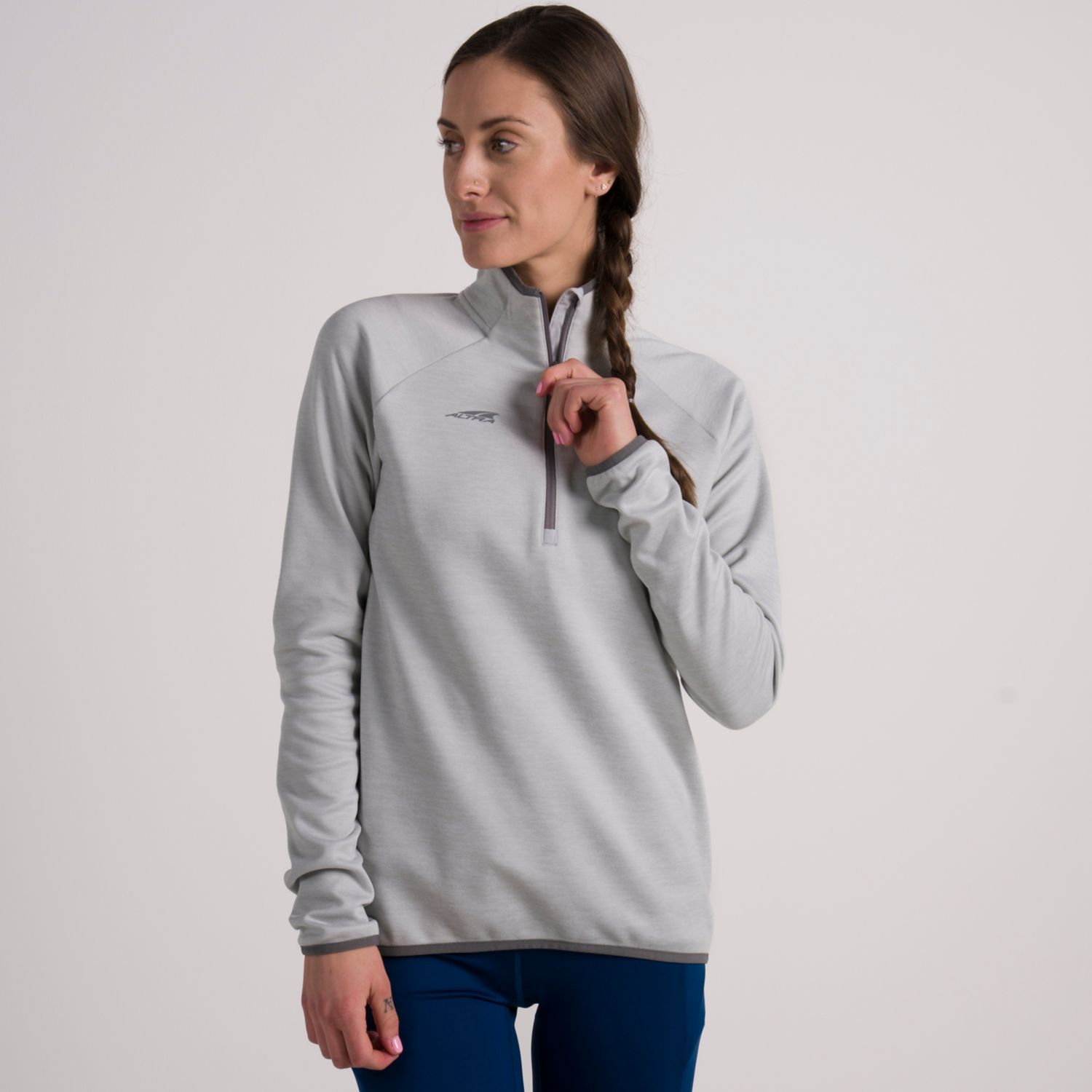 Pullover Altra Core 1/2 Zip Mujer Gris | Peru-04512879