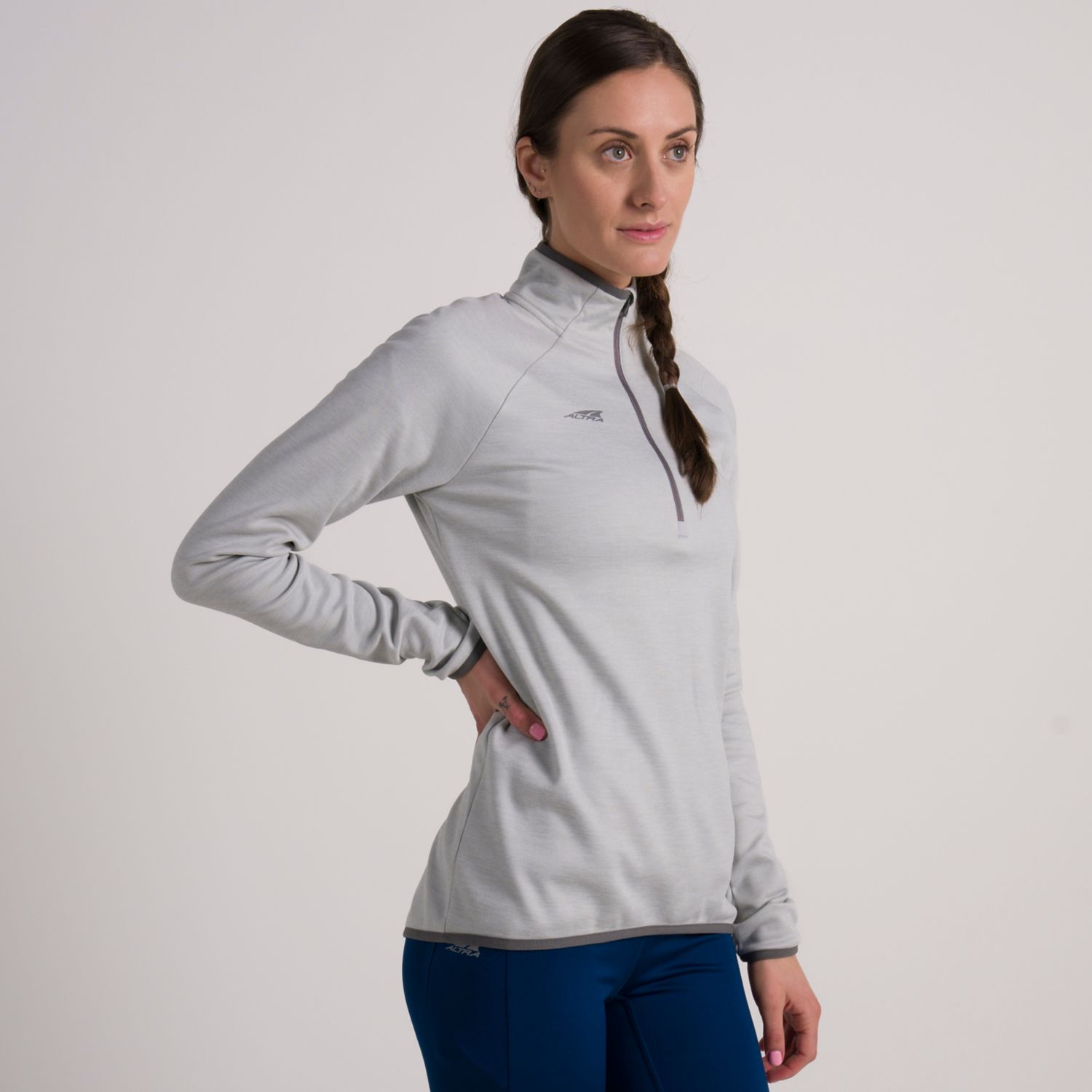 Pullover Altra Core 1/2 Zip Mujer Gris | Peru-04512879