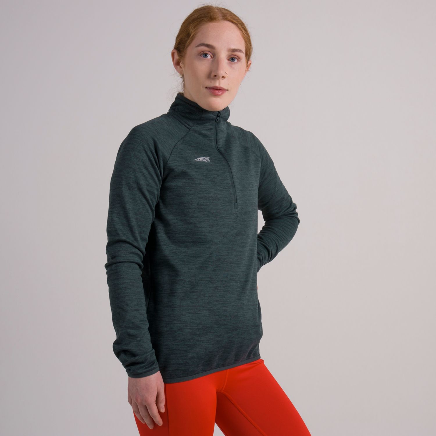 Pullover Altra Core 1/2 Zip Mujer Verde Oscuro | Peru-80169549