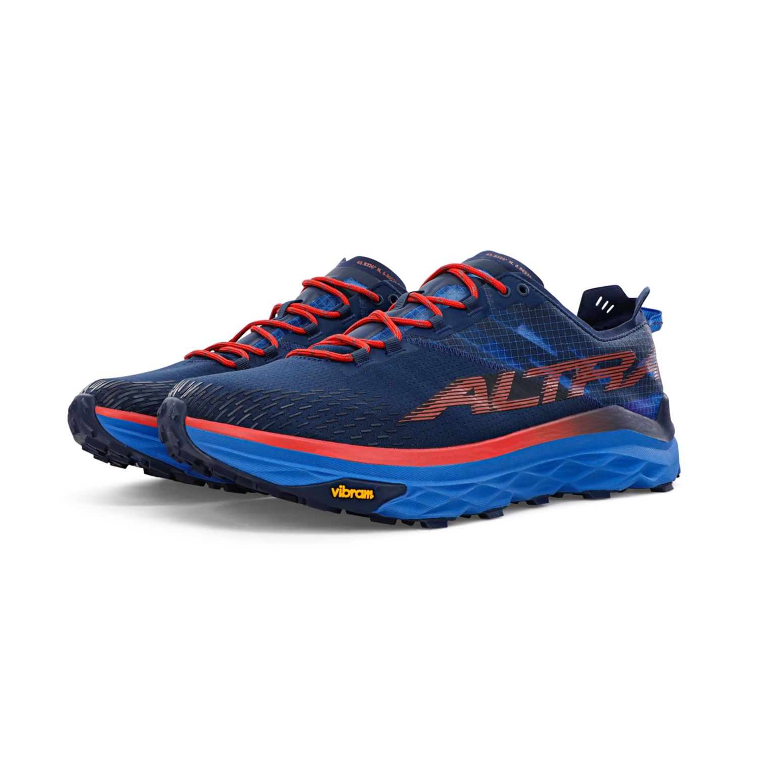 Zapatillas De Trail Running Altra Mont Blanc Hombre Azules Rojas | Peru-10596239